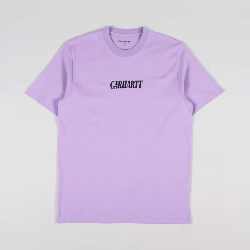 Carhartt WIP Mens Multi Star Script T Shirt Soft Lavender Mizar