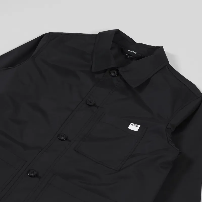 A.P.C. Mens Ripstop French Workwear Nathanael Jacket Black