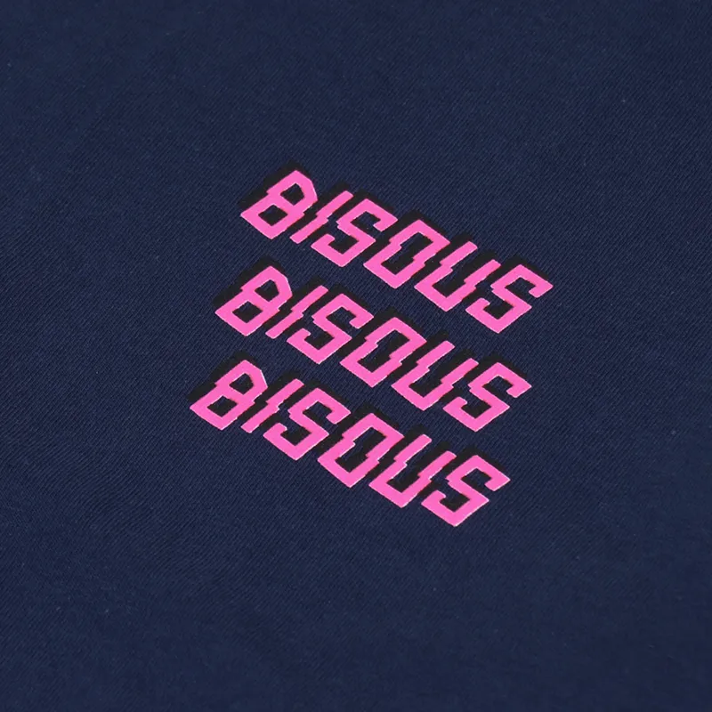 Bisous Skateboards Bisous x 3 T Shirt Navy-2