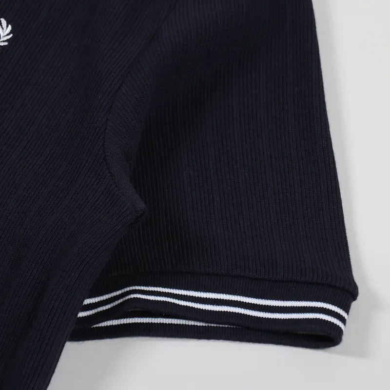 Fred Perry Reissues Crew Neck Pique T Shirt Navy-3
