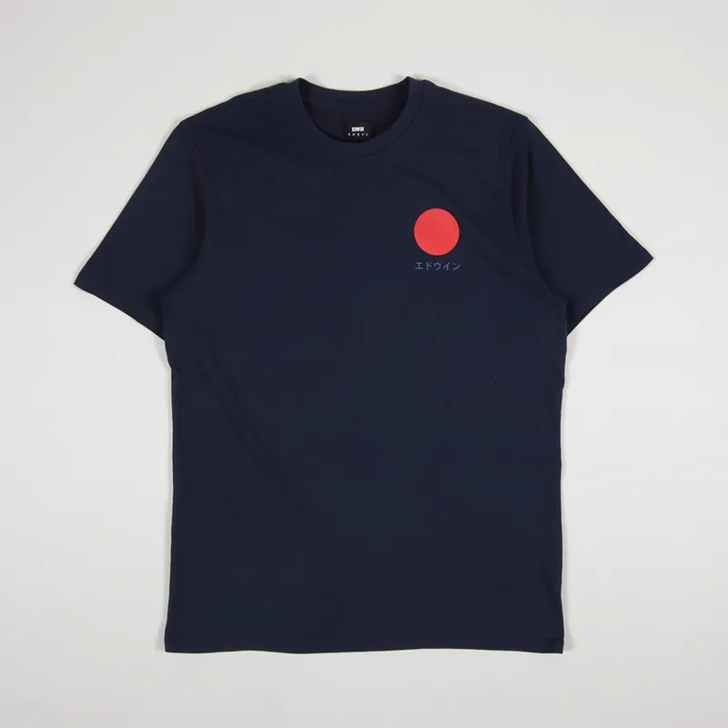 Edwin Japanese Sun T Shirt Navy Blazer