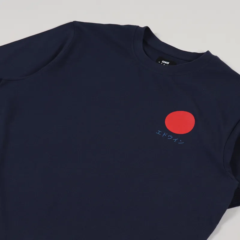 Edwin Japanese Sun T Shirt Navy Blazer-1