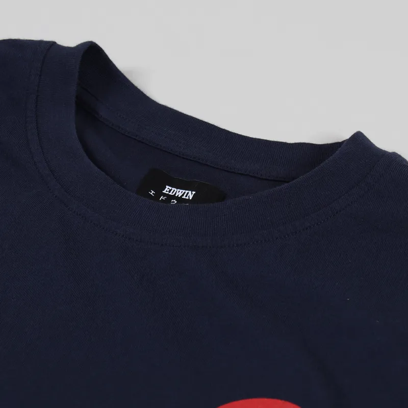 Edwin Japanese Sun T Shirt Navy Blazer-3