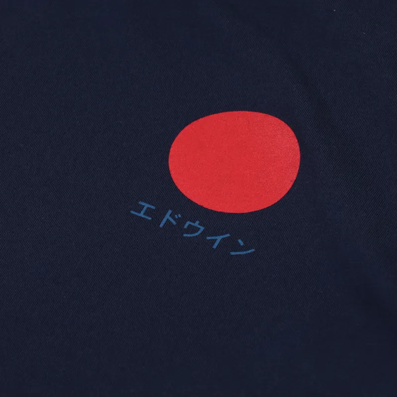 Edwin Japanese Sun T Shirt Navy Blazer-2