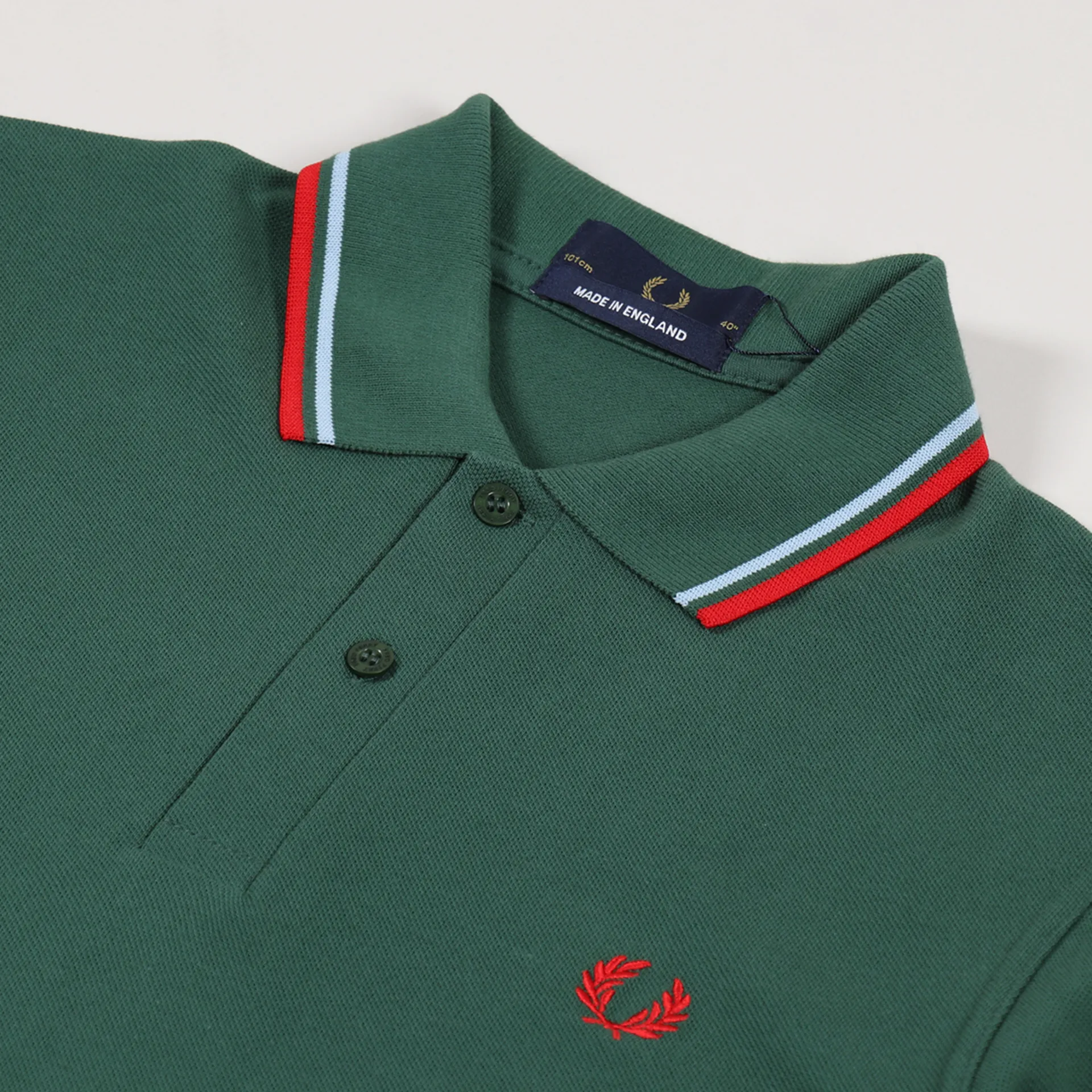 Fred Perry Reissues Mens M12 Twin Tipped Shirt Tartan Green