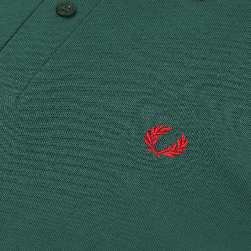 Fred Perry Reissues Mens M12 Twin Tipped Shirt Tartan Green