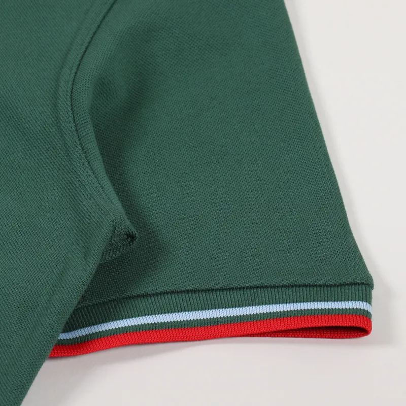 トップス Made in ENGLAND/FRED PERRY M12 Green Fred Perry M12 Twin Tipped Polo Shirt | Hunting Green | M12-601