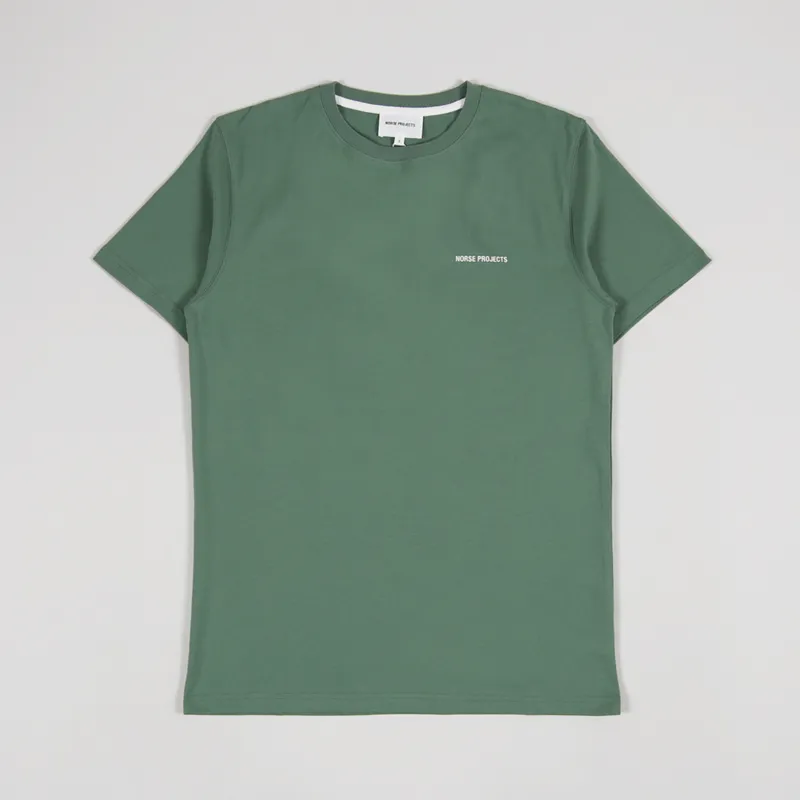 Norse Projects Niels Core Logo T Shirt Lichen Green