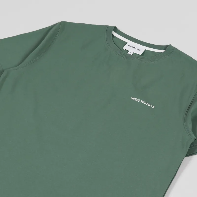 Norse Projects Niels Core Logo T Shirt Lichen Green-1