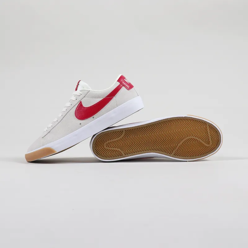 Nike SB Blazer Low GT Shoes Sail Cardinal Red White-1