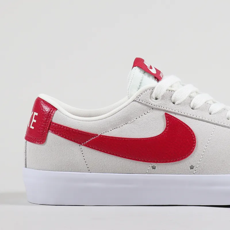 Nike SB Blazer Low GT Shoes Sail Cardinal Red White-6