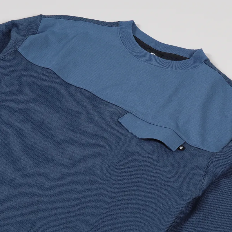 Nike SB Overdyed Crew Sweat Mystic Navy Dark Obsidian-2