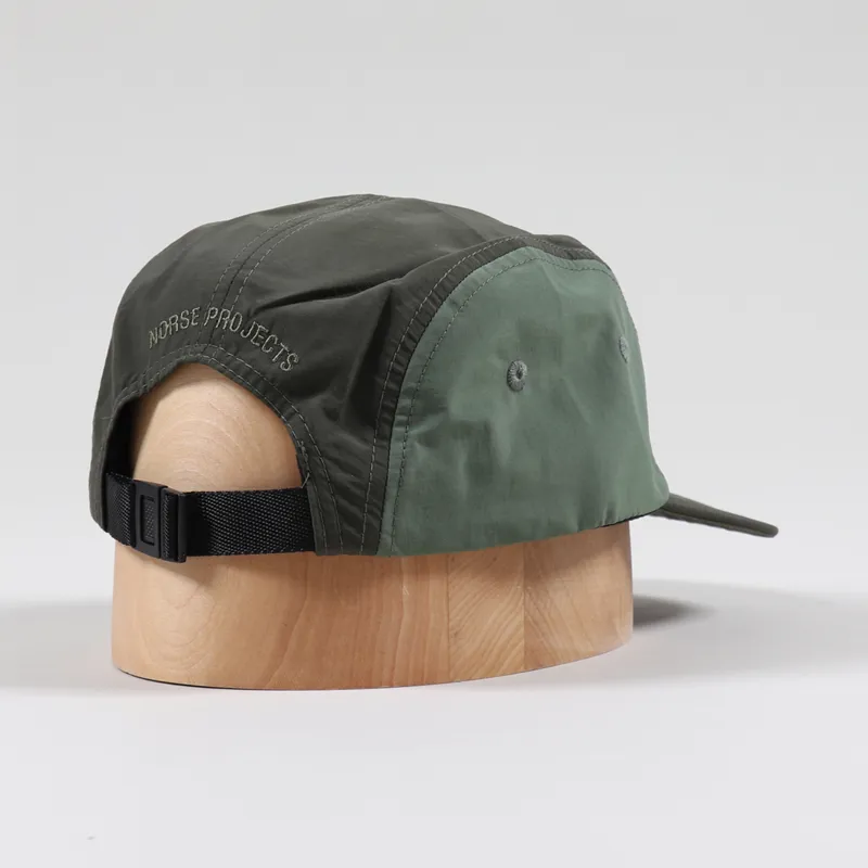 Norse Projects Nylon 4 Panel Cap Beech Green-1