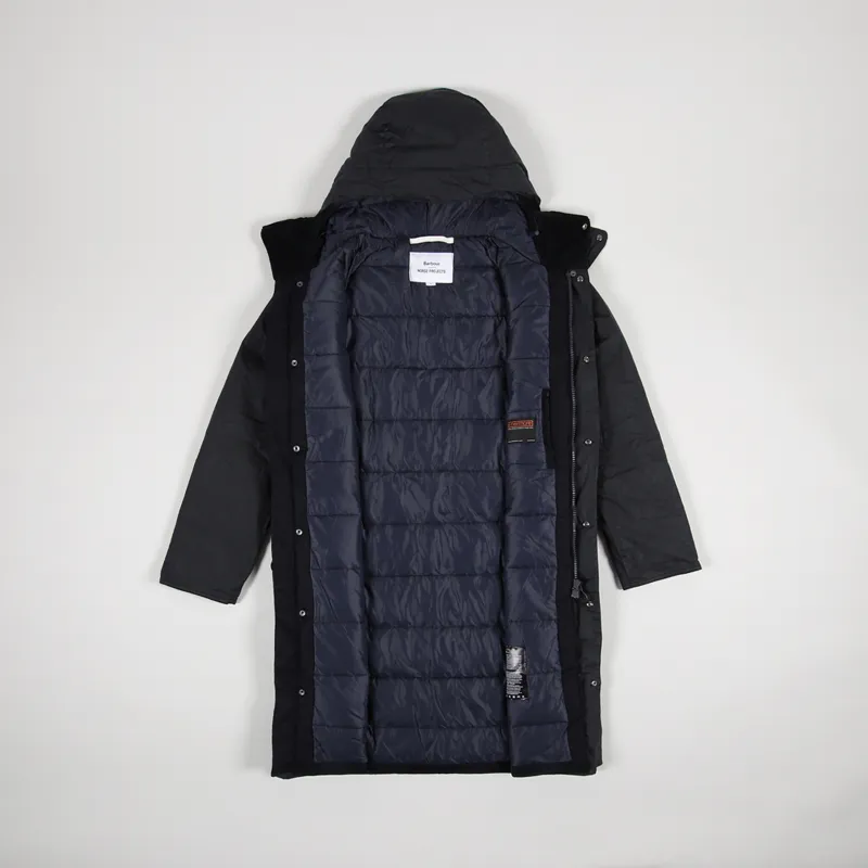 Barbour x Norse Projects Mens North Sea Parka Navy Blue Jacket