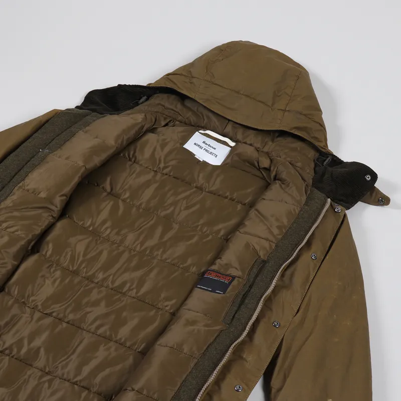 ジャケット・アウター Barbour NORSE PROJECTS Barbour x Norse Projects Mens North Sea Parka Sand Green Jacket