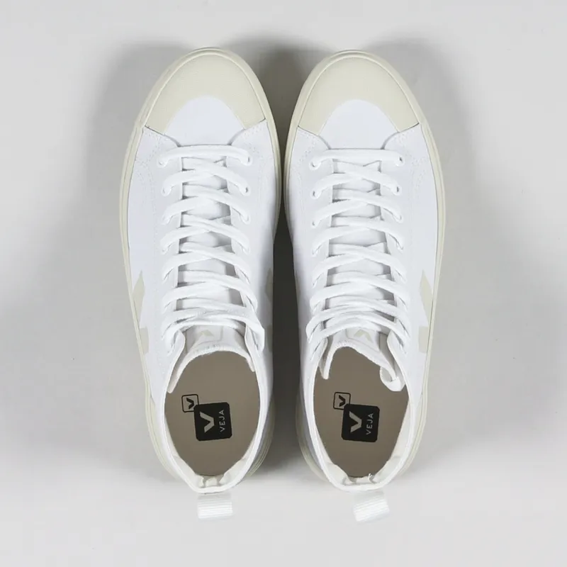 Veja Nova High Top Canvas Shoes White Pierre-2