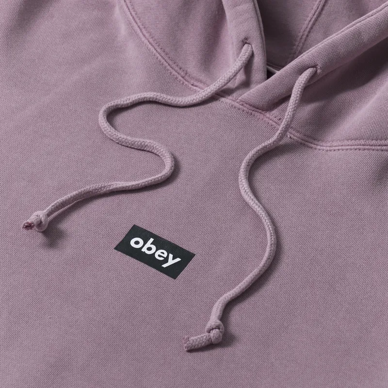 Obey Black Bar Hoodie Lilac Chalk-5