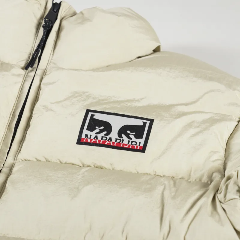 Napapijri x Obey Down Puffer Jacket Beige-5