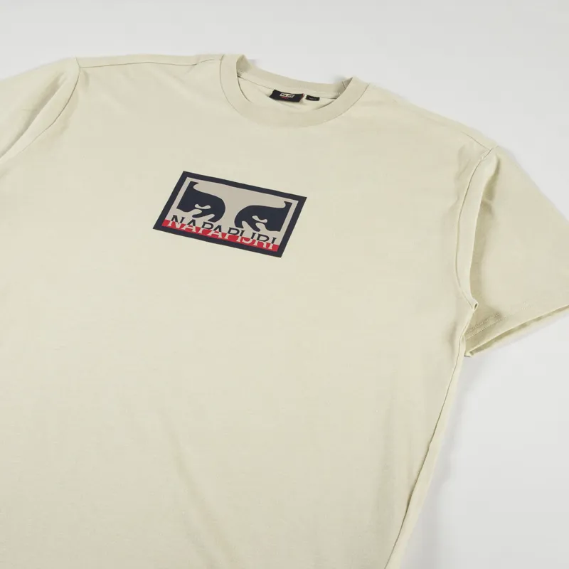 Napapijri x Obey Logo T Shirt Beige-1