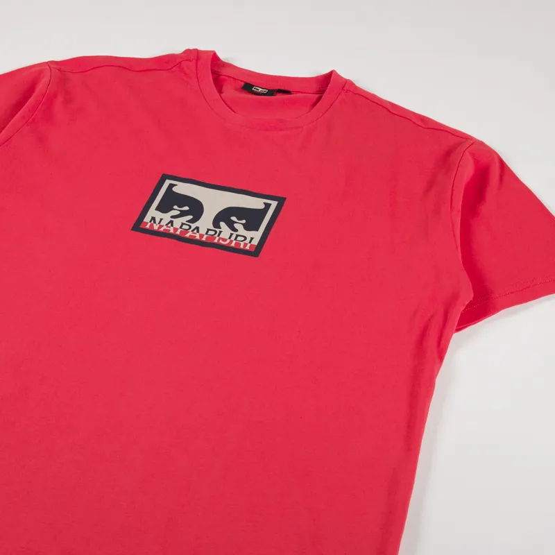 Napapijri x Obey Logo T Shirt Red -1