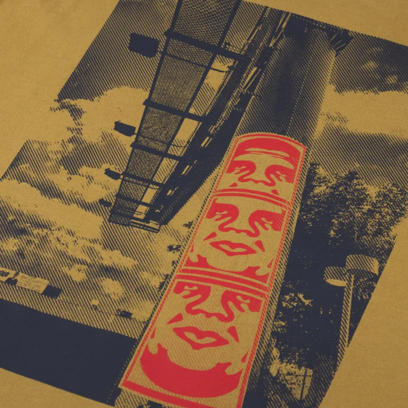 Napapijri x Obey Graphic Print T Shirt Beige Bistre-4