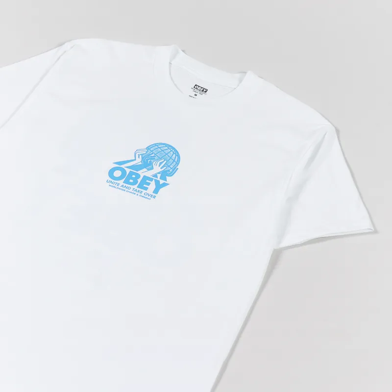 Obey Unite T Shirt White-3