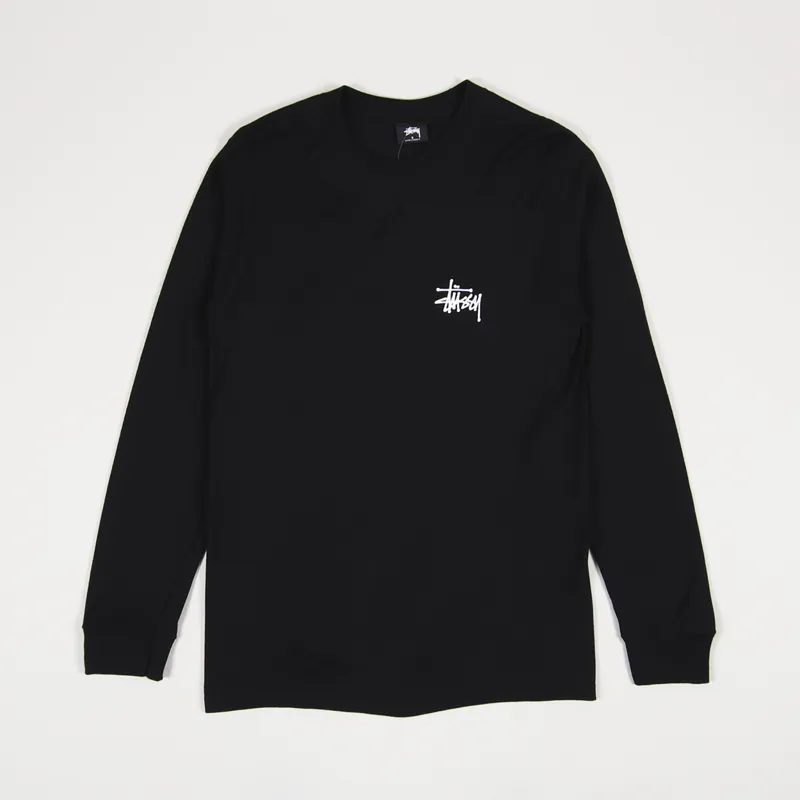 Stussy Tribe Mens Ocular Graphic Logo Long Sleeve T Shirt Black