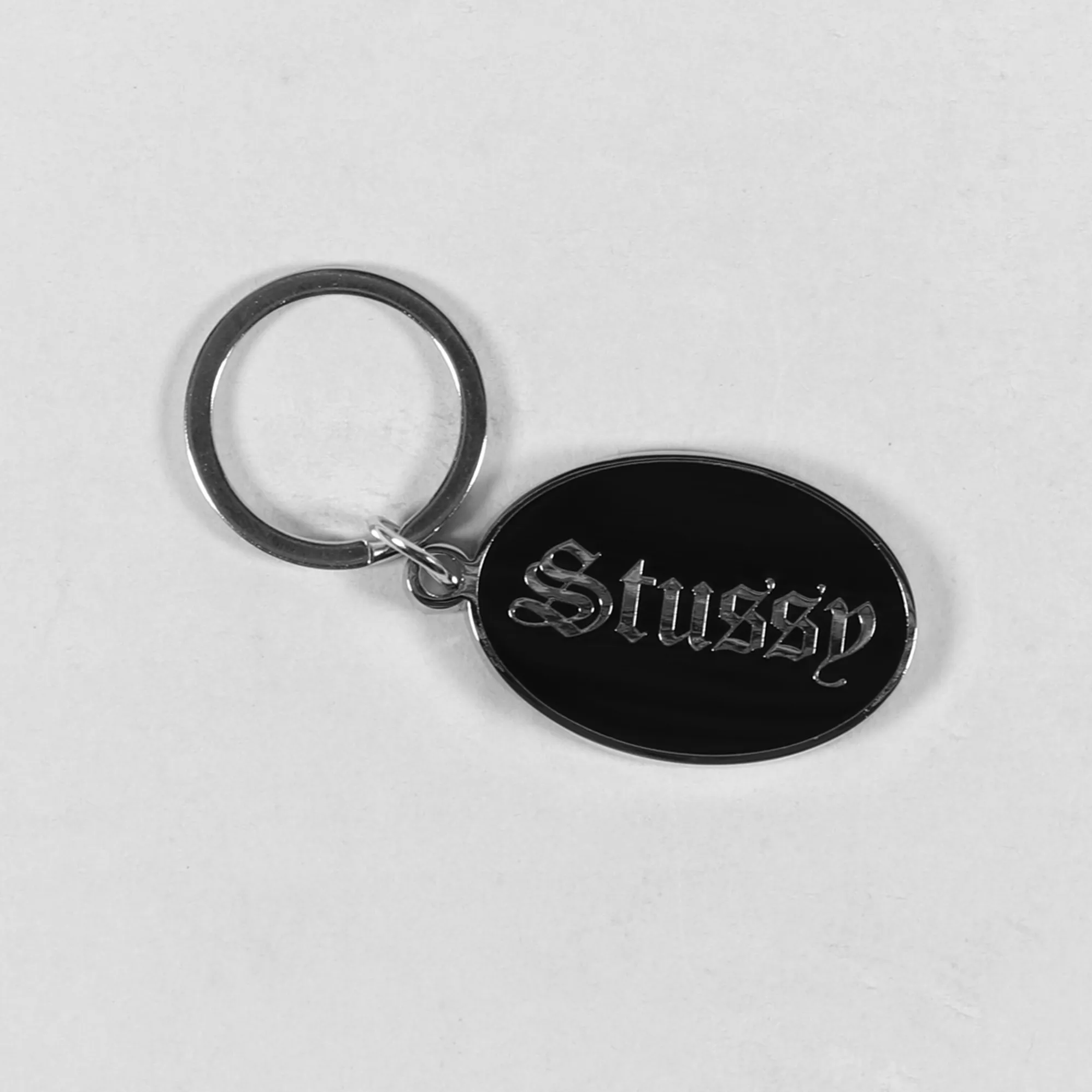 Stussy OE Badge Keychain Black - Main Image