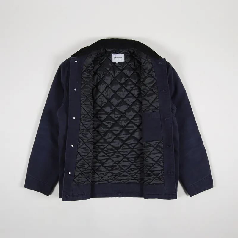 Carhartt WIP Mens Organic Cotton OG Chore Coat Dark Navy Black Carhartt WIP Mens Organic Cotton OG Chore Coat Dark Navy Black