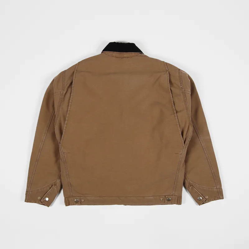 Carhartt WIP Mens Winter OG Detroit Jacket Hamilton Brown Black