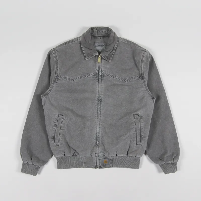 Carhartt WIP Mens Organic Cotton OG Santa Fe Jacket Black Faded