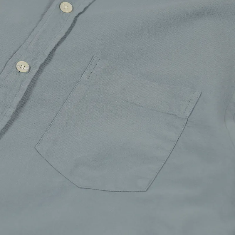 Colorful Standard Organic Button Down Shirt Steel Blue-5