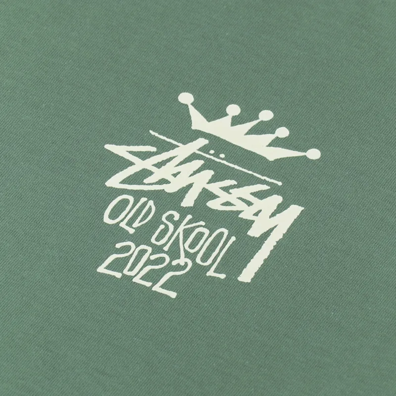 Stussy Old Skool 22 T Shirt Green-2