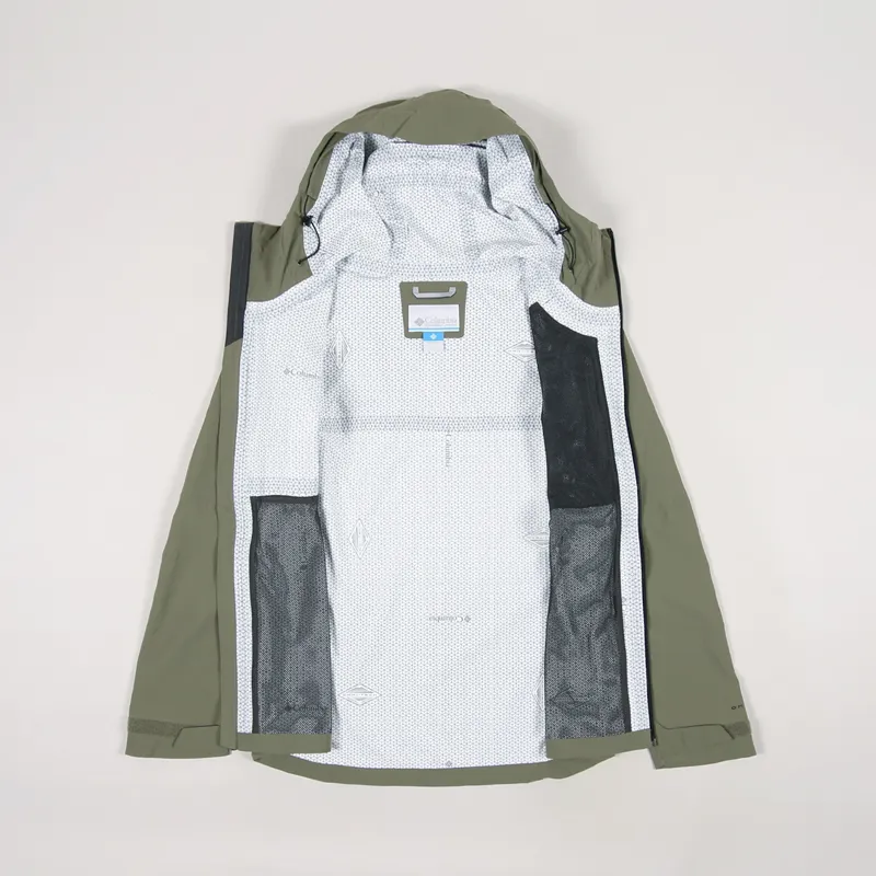 Columbia Mens Omni-Tech Ampli-Dry Shell Jacket Shale Stone Green