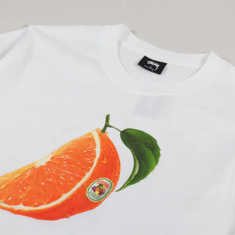 Stussy Orange Slice T Shirt White-2