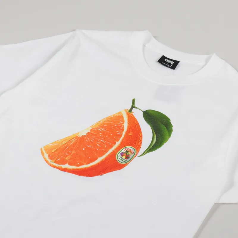 Stussy Orange Slice T Shirt White-1