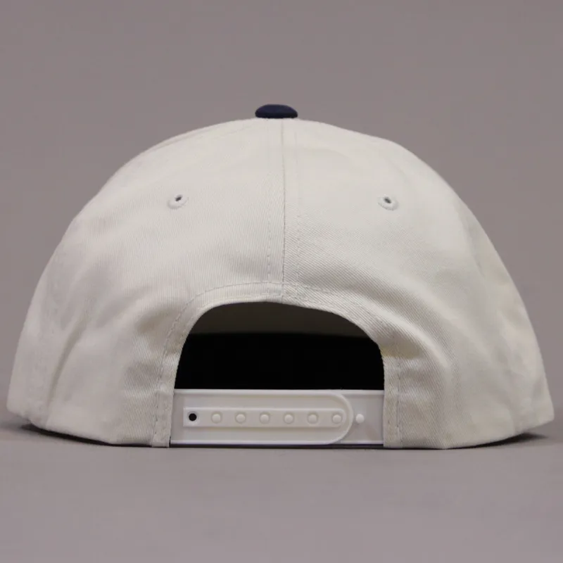 Obey Oval Snapback Cap - Natural and Navy-3