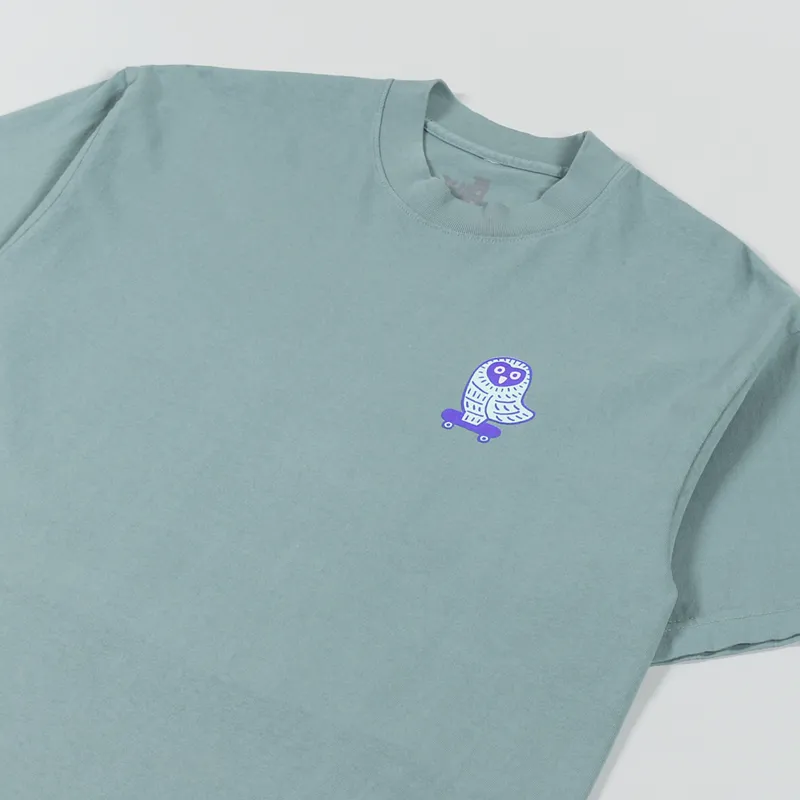 The Quiet Life Owl T Shirt Green-3