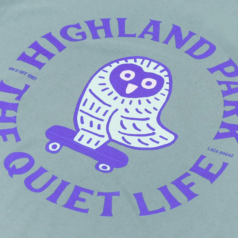 The Quiet Life Owl T Shirt Green-4