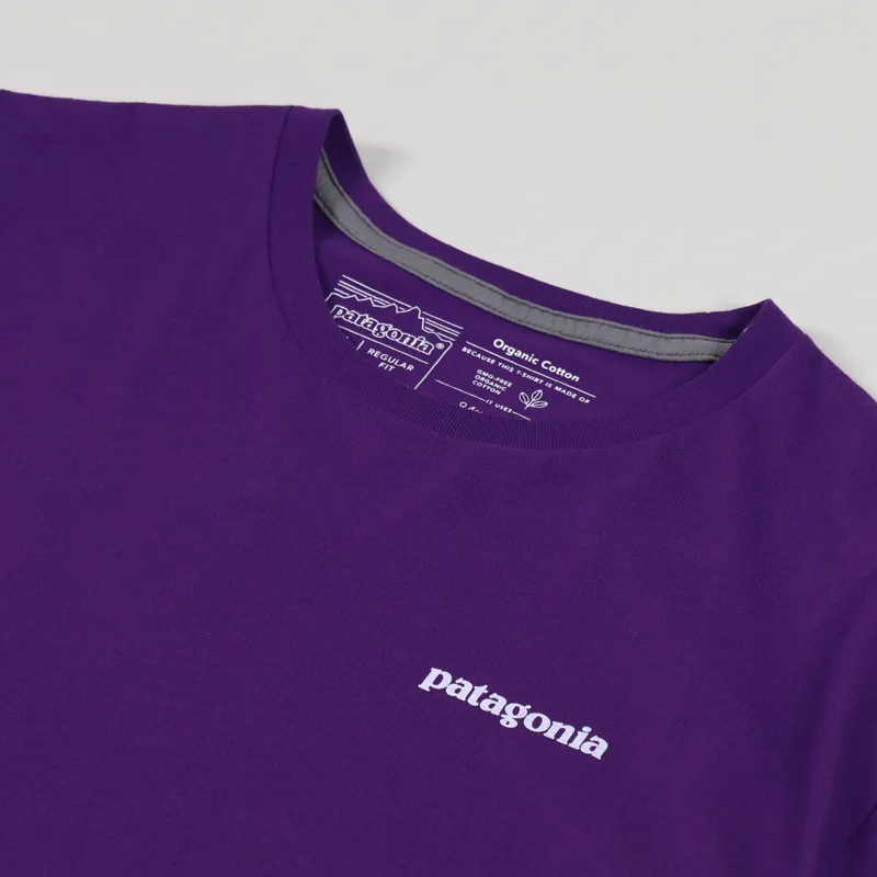 Patagonia P-6 Logo Organic T Shirt Purple-3
