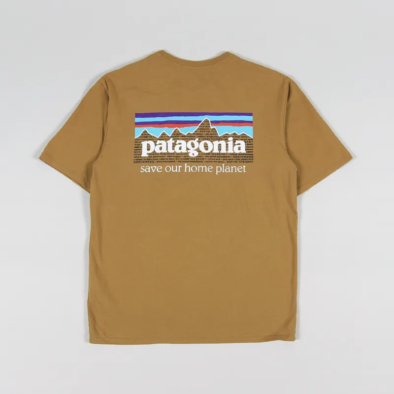 Patagonia P-6 Mission Organic T Shirt Oaks Brown