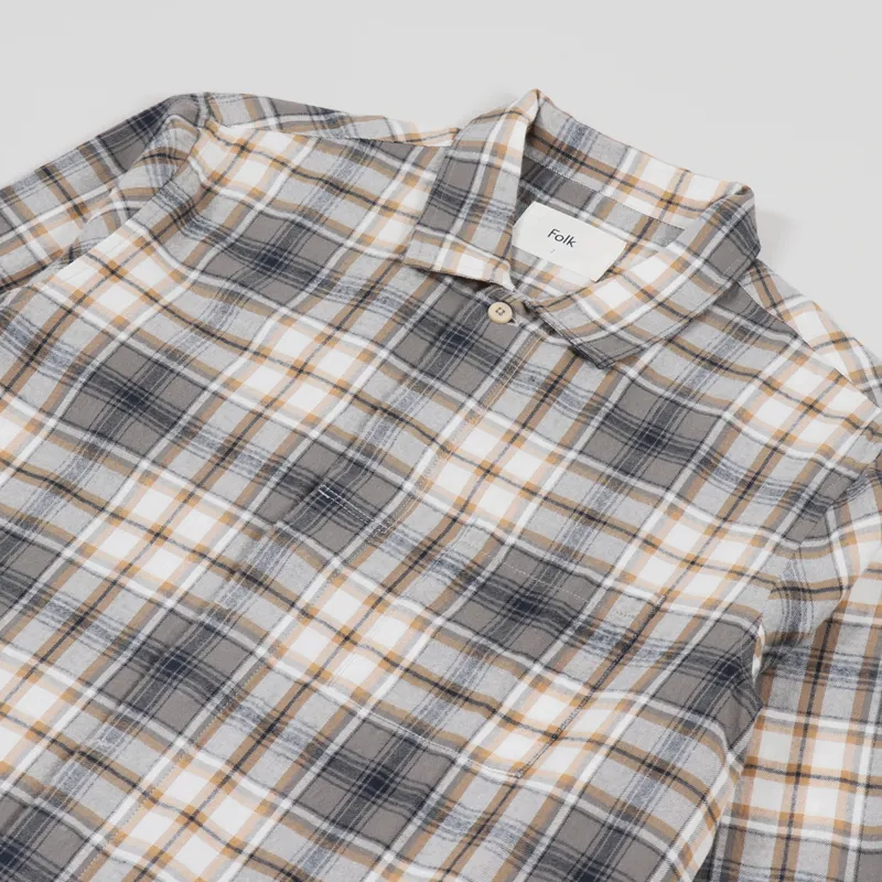 Folk Patch Shirt Peat Multicheck-4