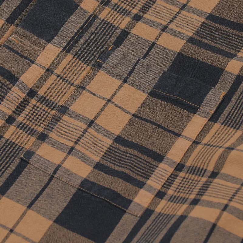 Folk Patch Shirt Tan Black Multicheck-3