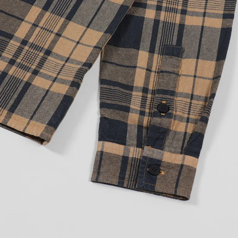 Folk Patch Shirt Tan Black Multicheck-2