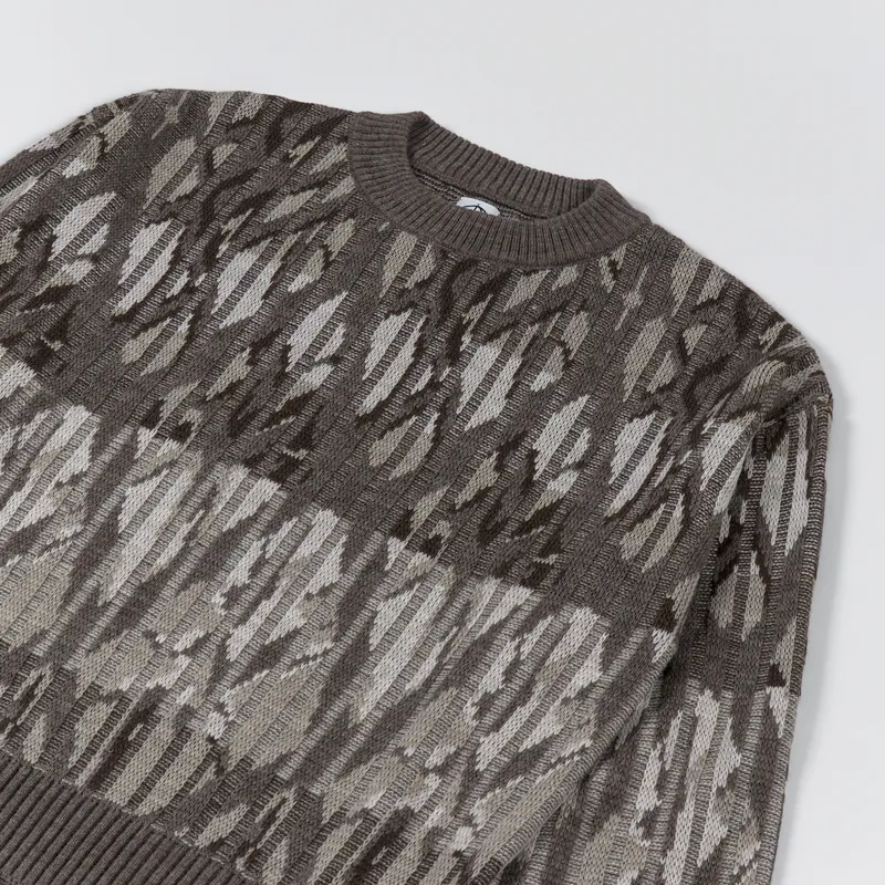 Polar Skate Co. Mens Knitted Paul Knit Sweat Jumper Light Brown