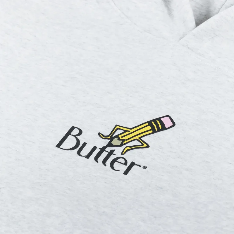 Butter Goods Pencil Pullover Hoodie Heather Grey-5
