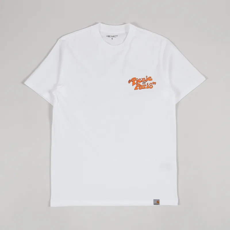 Carhartt WIP Picnic In Paris T Shirt White-1