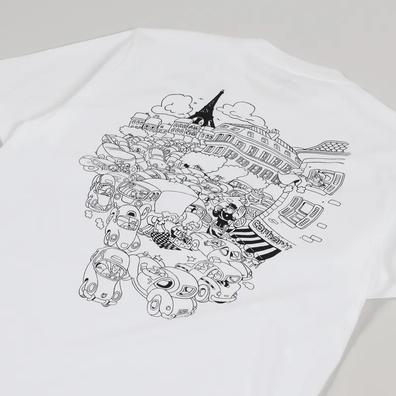 Carhartt WIP Picnic In Paris T Shirt White-2