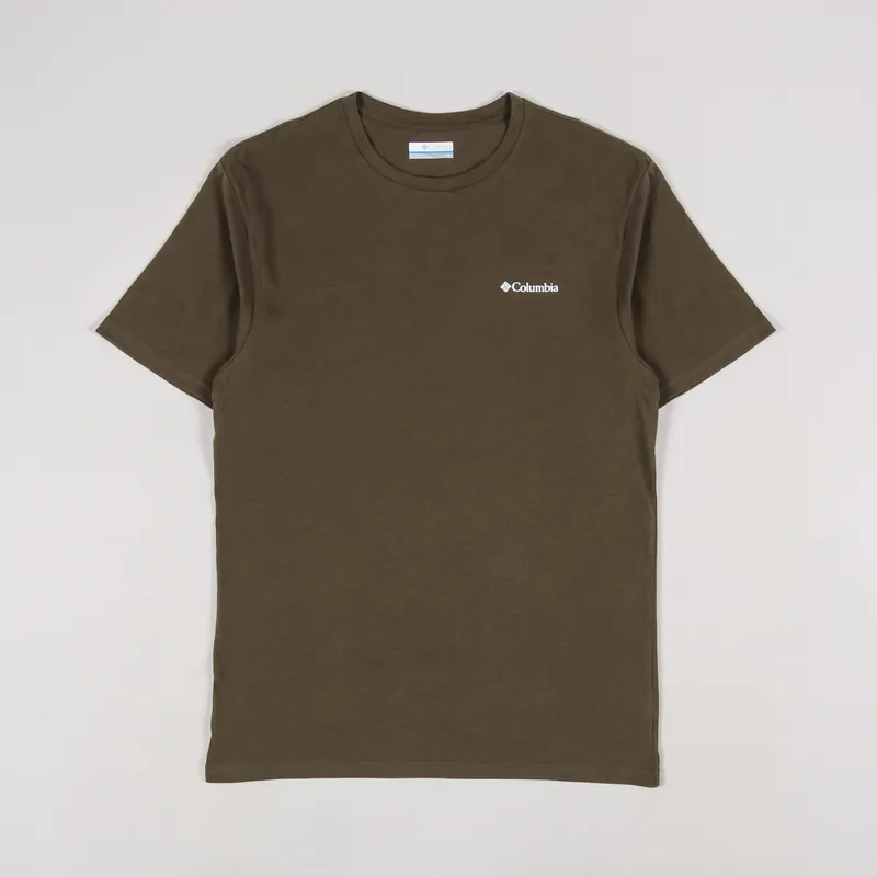 Columbia Pine Trails Graphic T Shirt Olive Green-1
