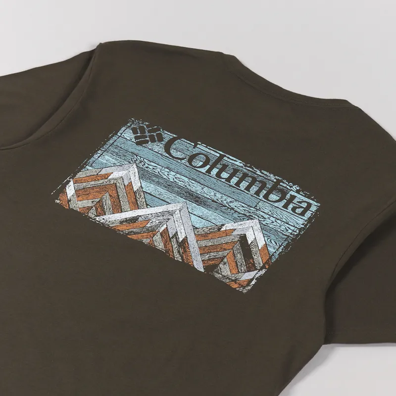 Columbia Pine Trails Graphic T Shirt Olive Green-2